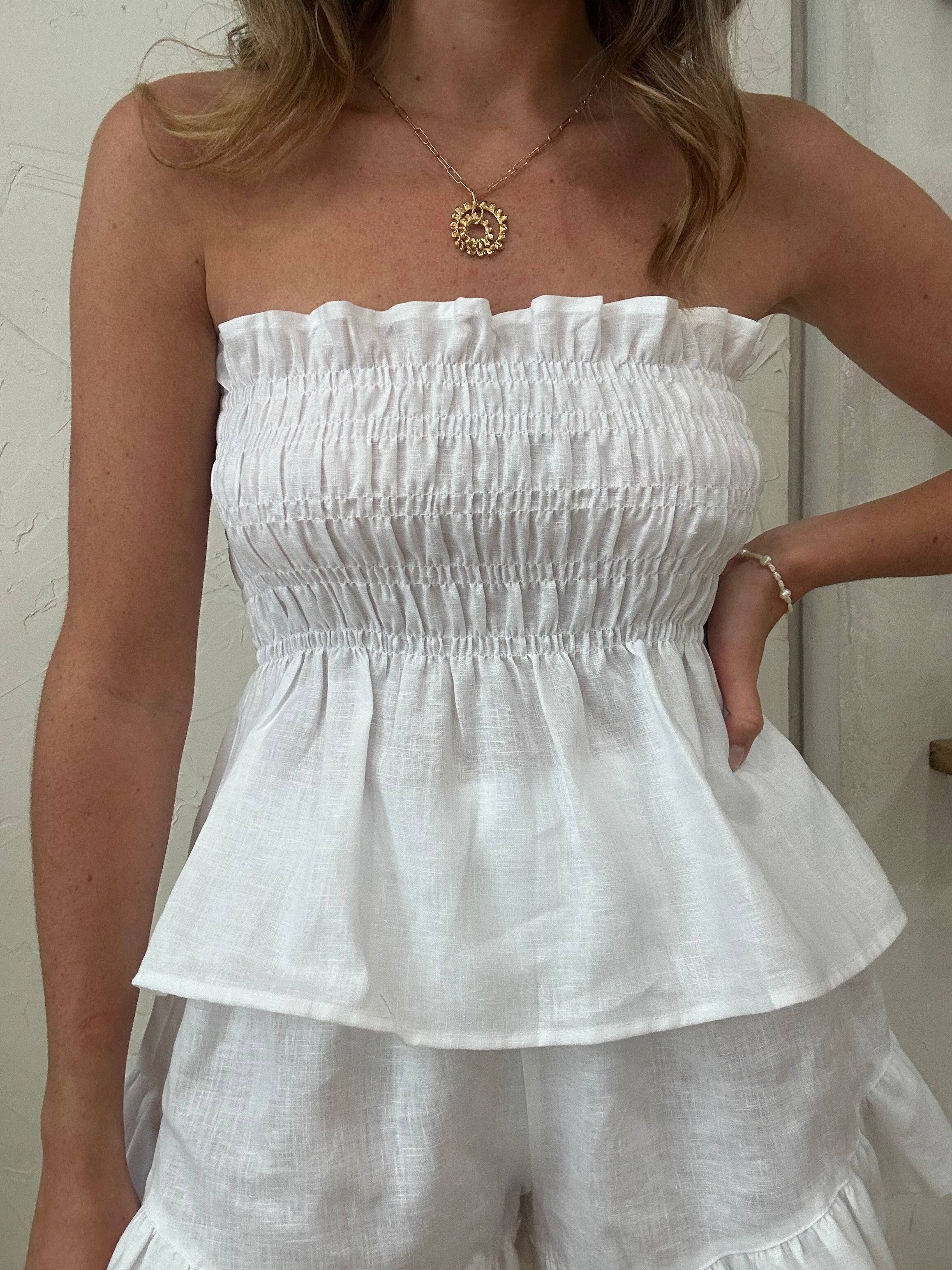 White Feli Top for wholesale on Faire3