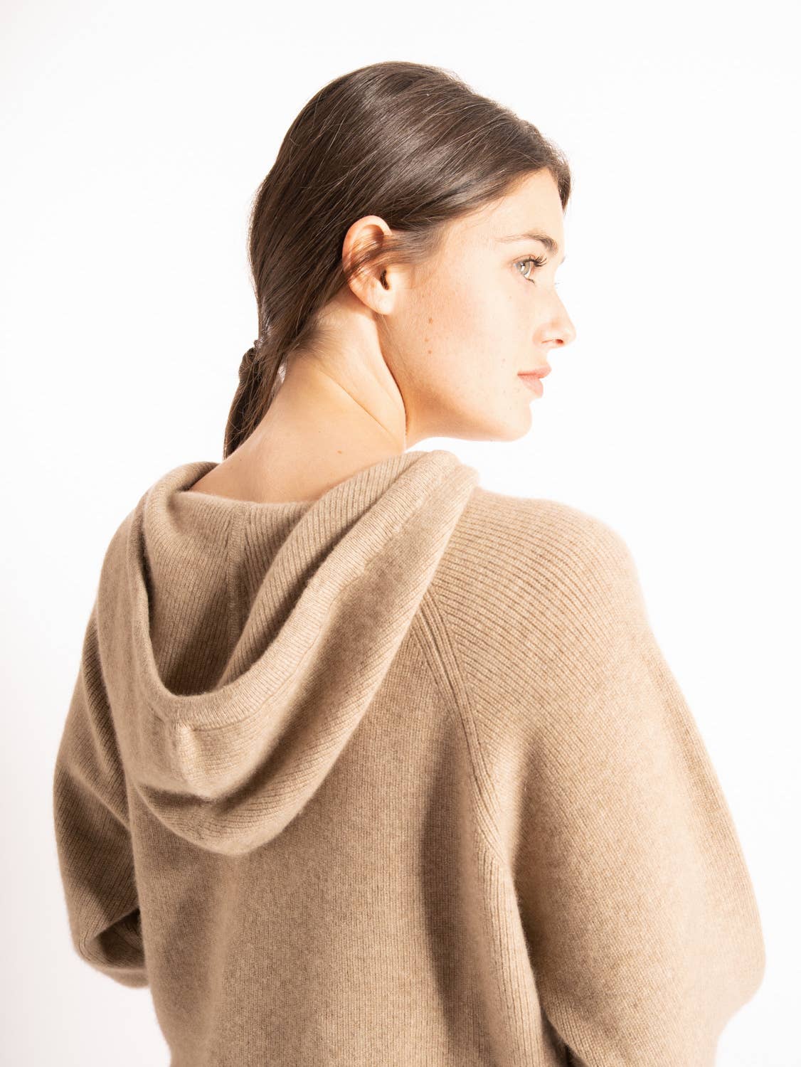 Oatmeal Cashmere Hoodie for wholesale on Faire4