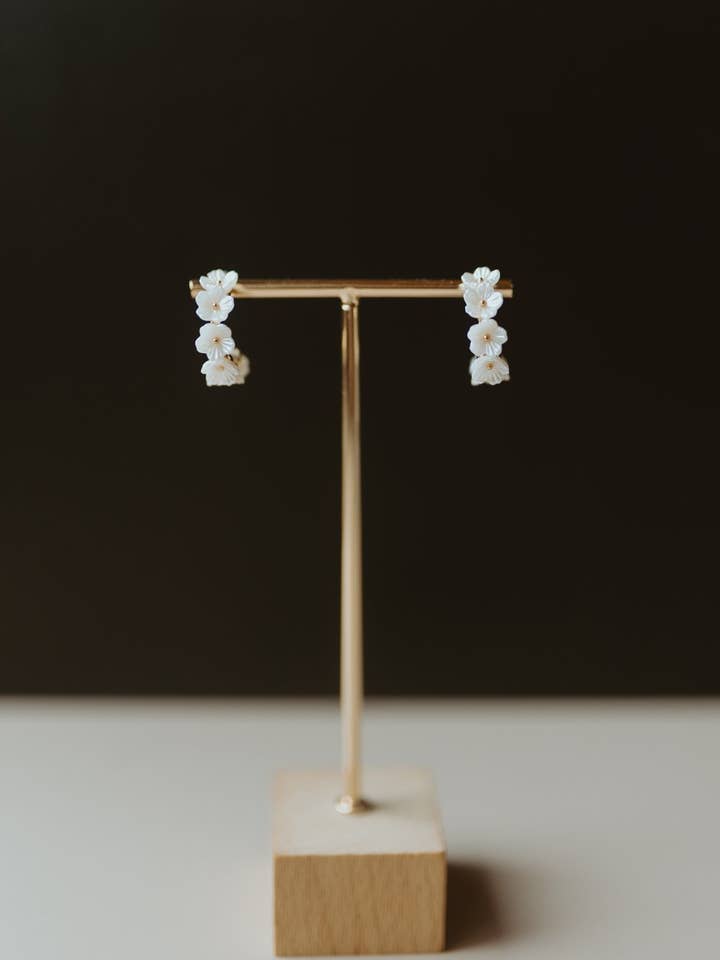 18K Gold Plated Daisy Hoops for wholesale by MoonFire