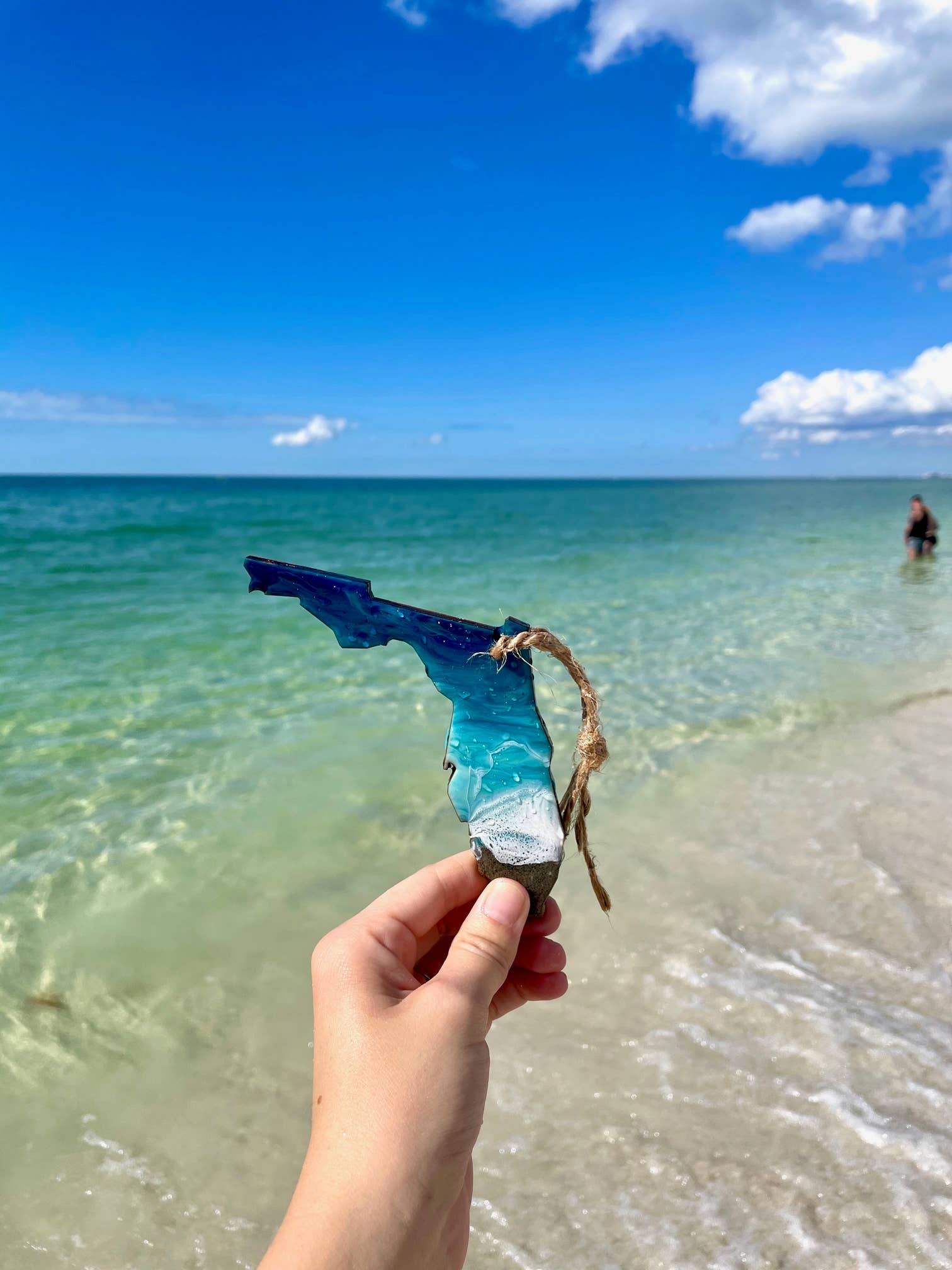 WLB Designs - Wholesale Ornament - Florida Christmas Ornament, FL Beach Sand Art Souvenir2