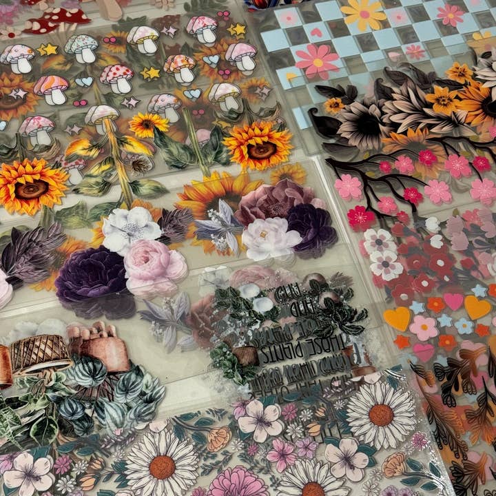 Crafty Treasures - Wholesale Sticker - Plant/ Floral Bundle of 5, 10 UV DTF 16oz Wraps, Wholesale1