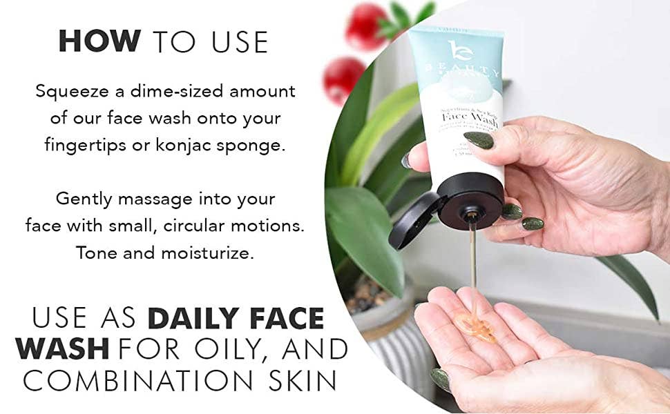 Beauty By Earth - Wholesale Facial Cleanser - Face Wash with Superfruit and Sea Kelp 4oz5