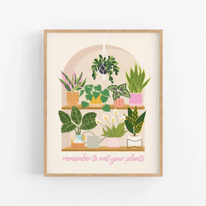 Wet Your Plants Art Print for wholesale by Easyhand Goods – formerly Onderkast