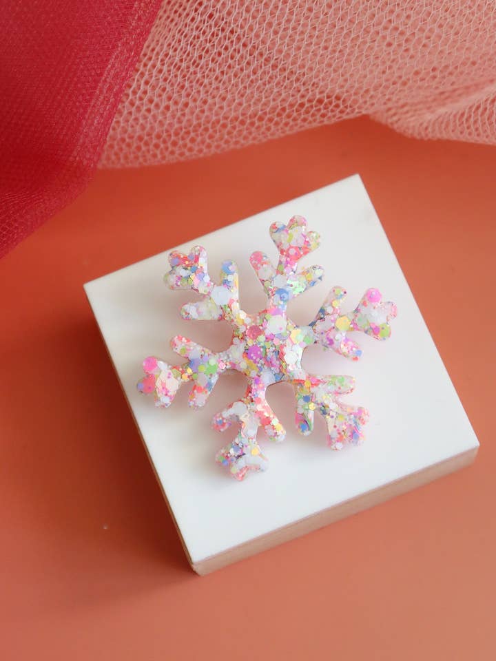 Broche Floco Branco Carnaval por atacado de CG Home