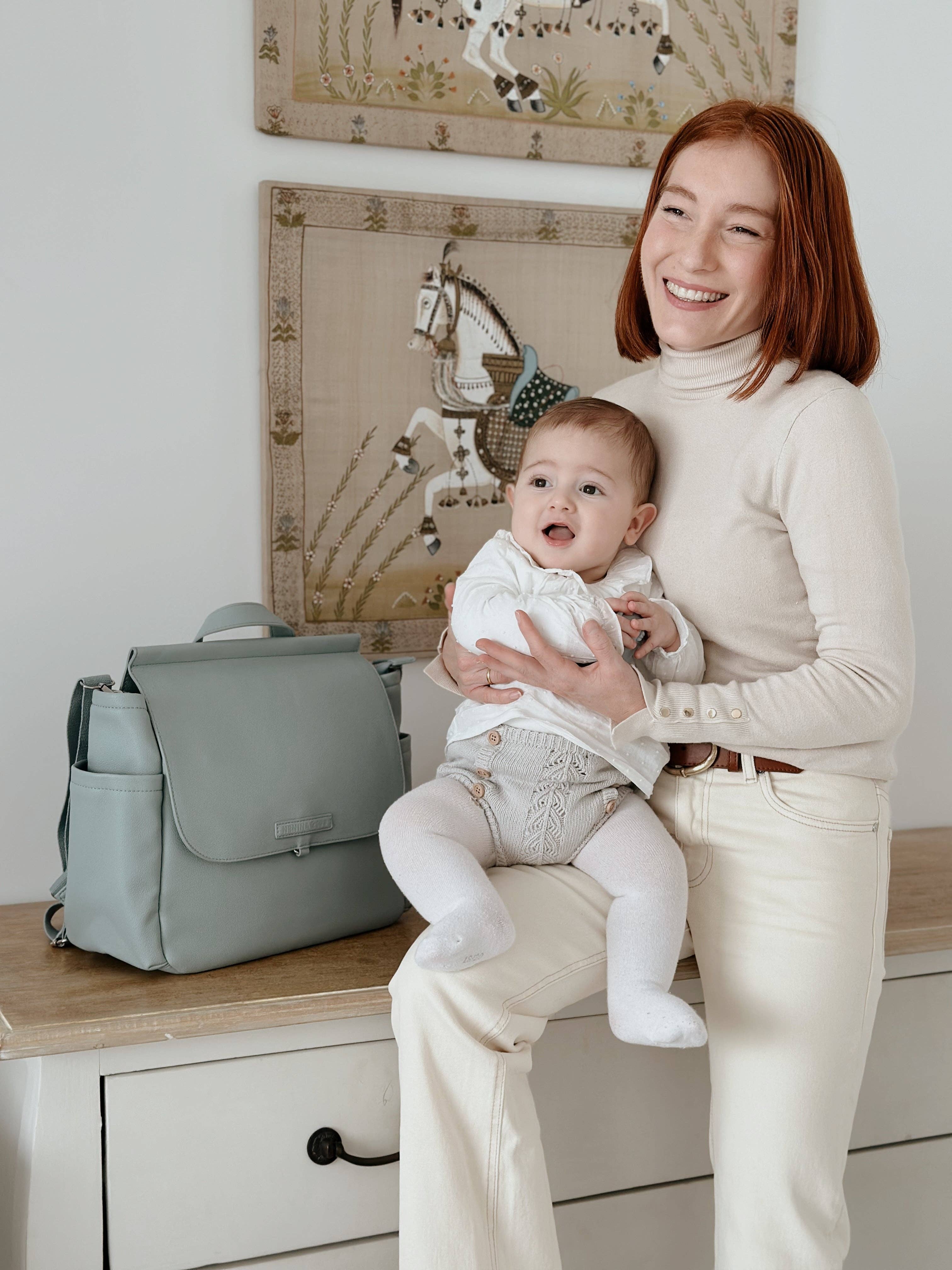 Nenina & Co - Wholesale Diaper Bag - Baby - MIREM By Nenina & Co Dusty Blue Maternal Bag + Gift Changer11