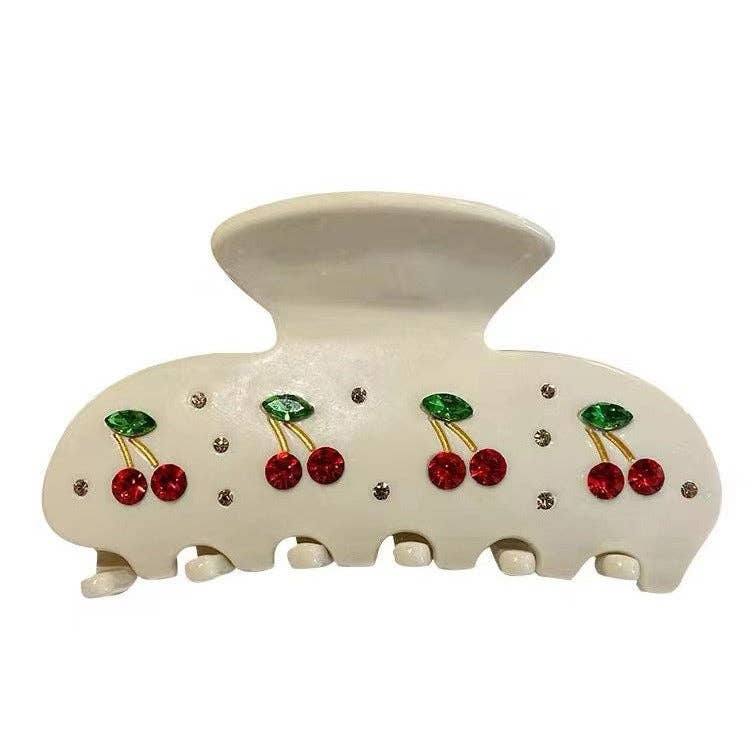 Dipped Shop – Engroshandel Hårspænde - Dame – 2+Søde Kirsebær Rhinsten Hårlove DPJC23258