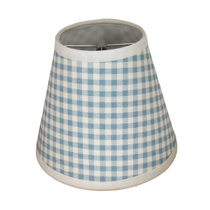 Abat-jour à clipper à carreaux bleu et blanc pour la vente par Albert Estate Ltd
