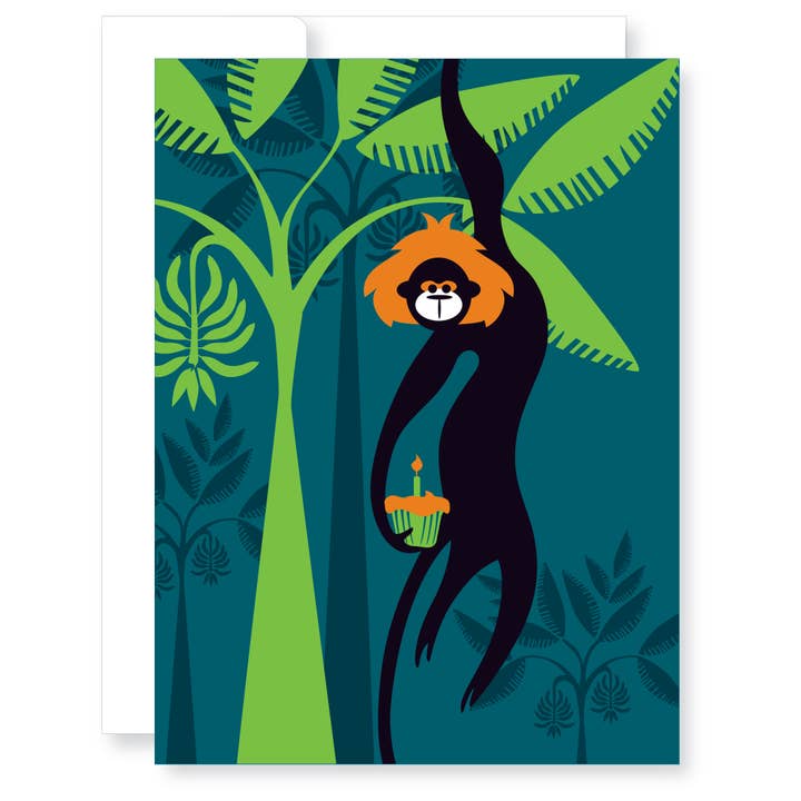 GreatArrow Graphics - Wholesale Birthday Card - birthday - cupcake monkey
