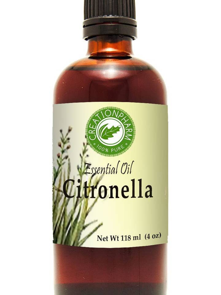 Olio di Citronella 118 ml 100% Olio Essenziale Puro di Creation Pharm per Candele Repellente per Insetti Collari Antipulci per la vendita all'ingrosso da parte di Creation Farm Inc
