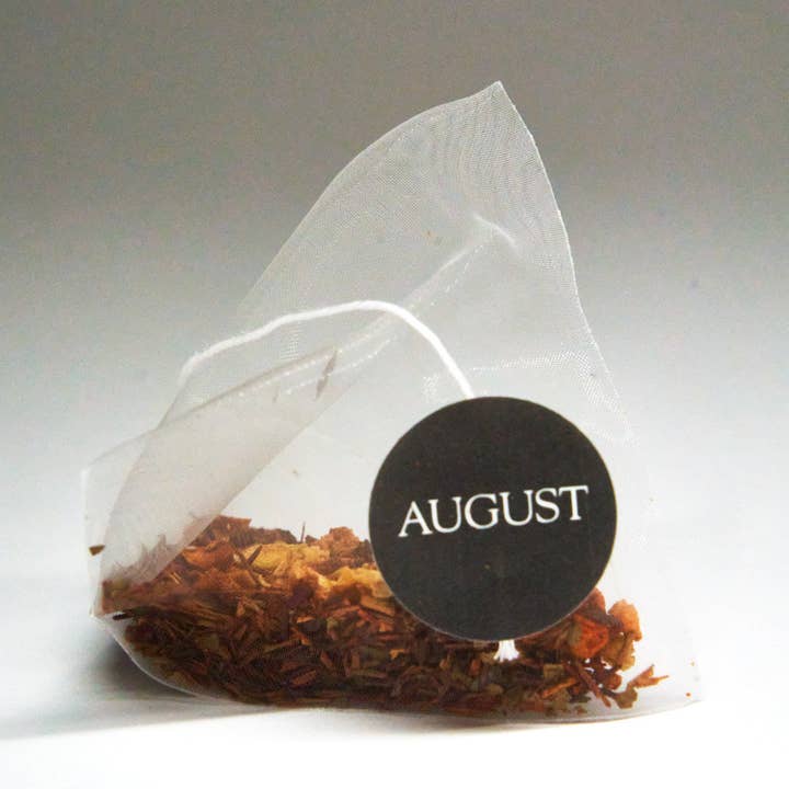 August Uncommon Tea – Sacos de chá por atacado – Psychociandy - Abóbora Assada Rooibos Caramelo - 15 Sacos de Chá2