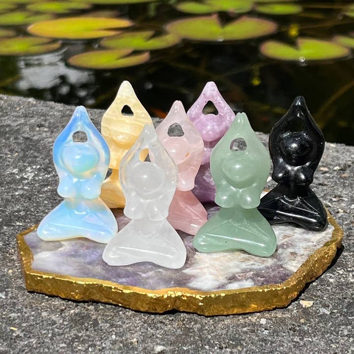 Muno - Wholesale Decorative Figurine - 5cm Gemstone Yoga Figurines * Lithotherapy * Crystals4