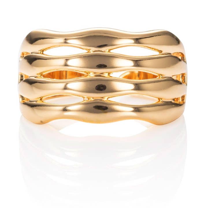 Adjustable Chunky Gold Ring for Women for wholesale by Namana