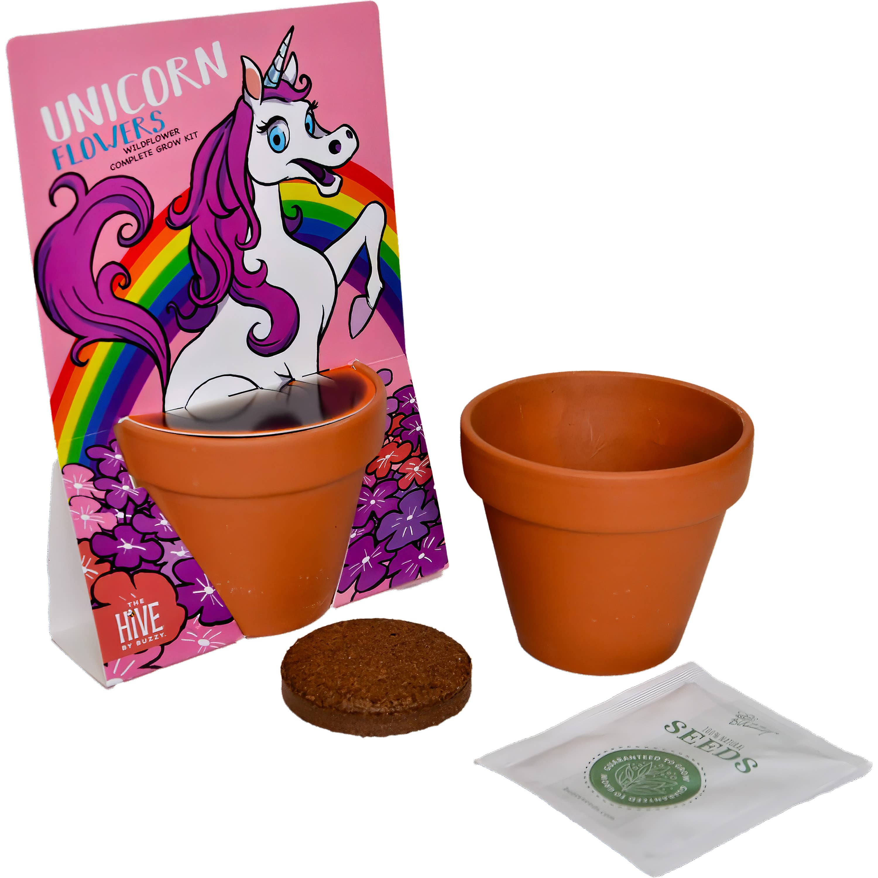 Buzzy Seeds Grow Gifts - Vente Graines de plantes - Kit de culture de fleurs de licorne fantaisiste – Cadeau de jardin d'intérieur1