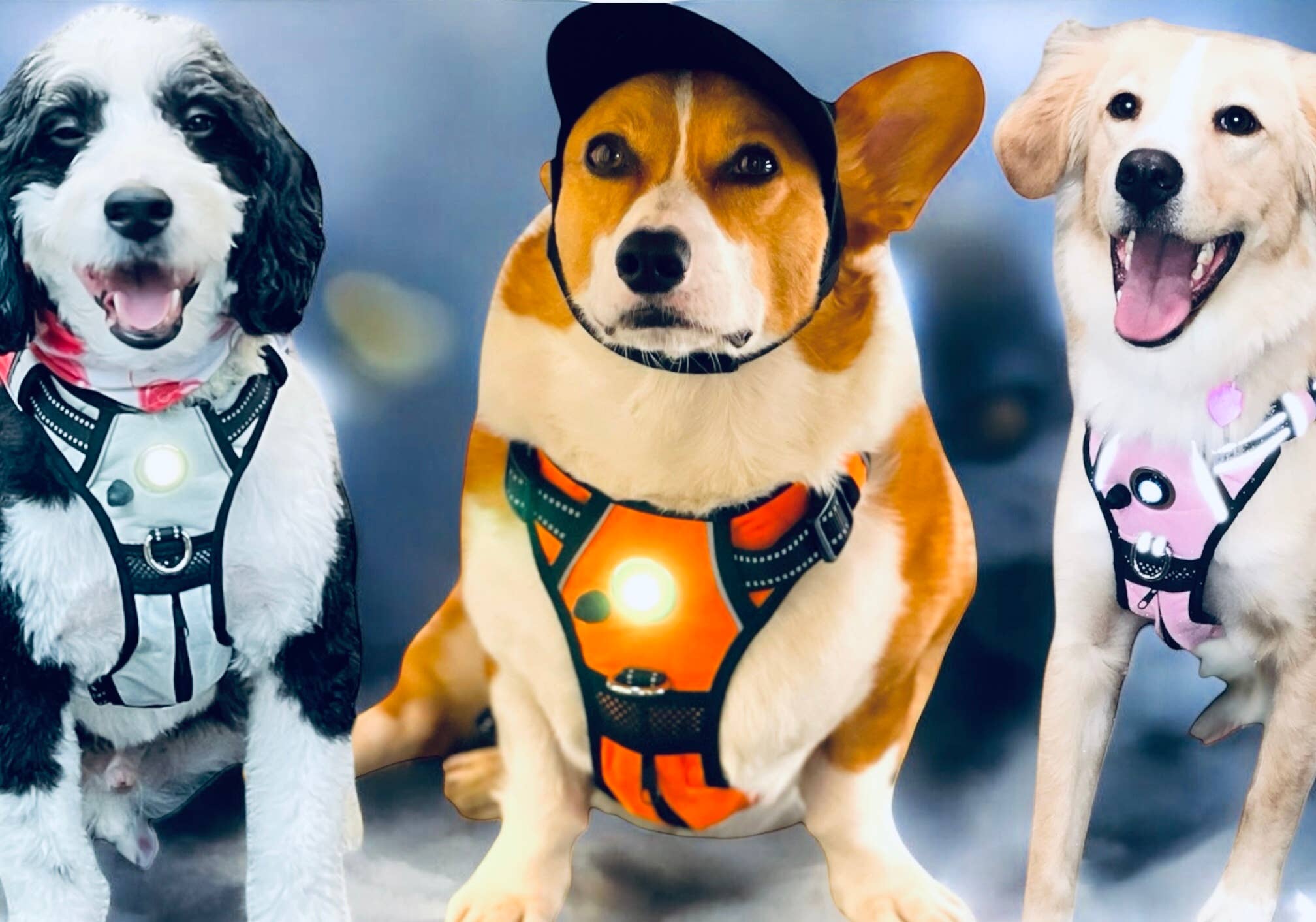 Headlight Harness - Wholesale Pet Harness - Dog - Headlight Harness LED  Reflective Dog/Cat Harness 1