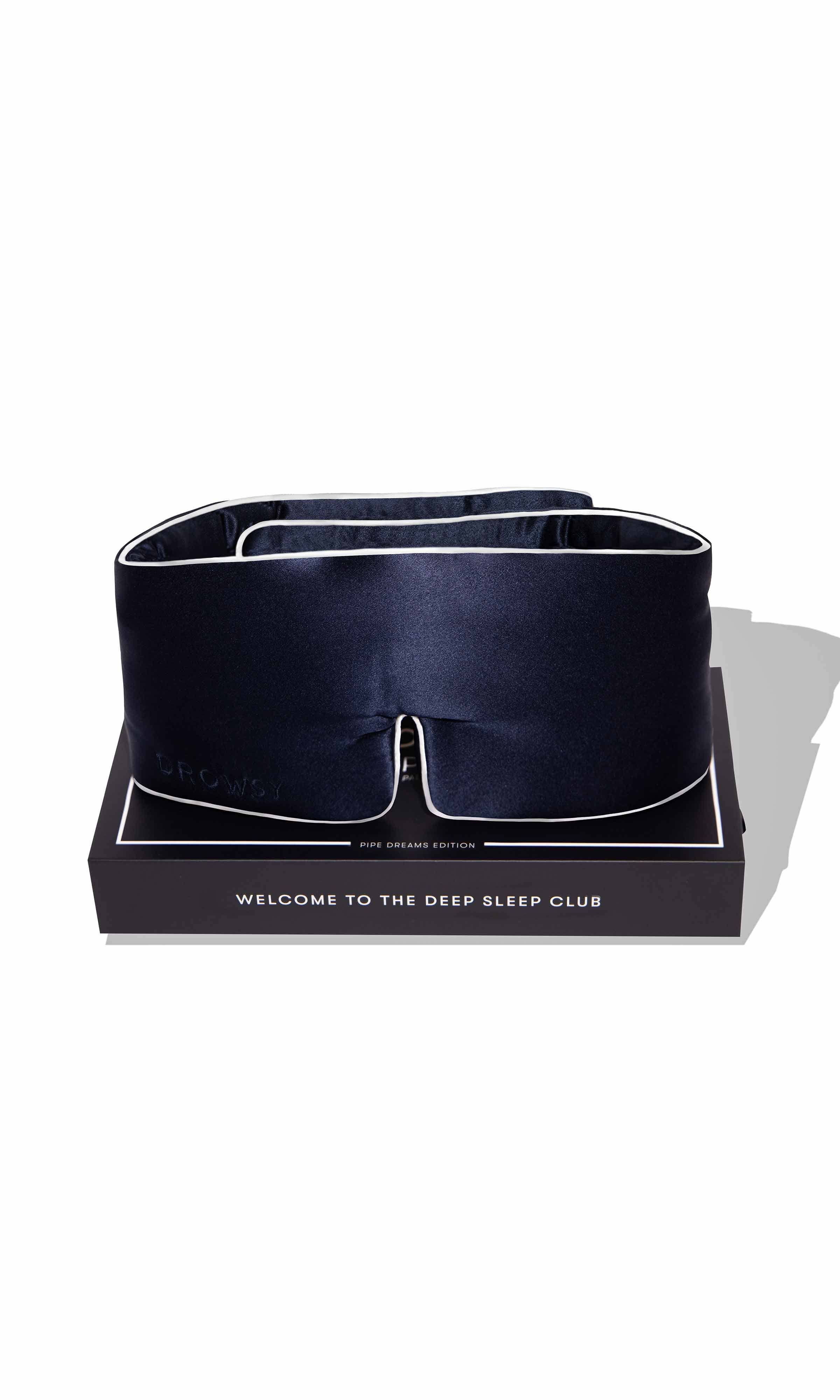 Drowsy Sleep Co. - Wholesale Sleep/Eye Mask - Midnight Blue Pipe Dreams Silk Sleep Mask0