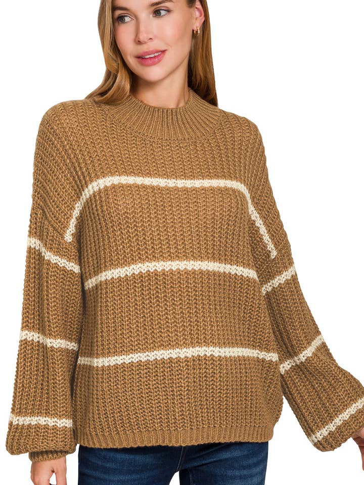 ..._ 0811 Oversize Striped Sweater SI-28180 for wholesale by 42POPS