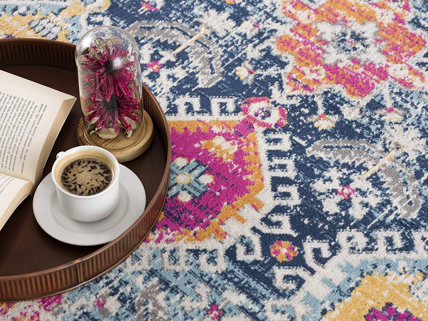 Flåde Overgangsblå beige indendørs tæppe/løber til det sydvestlige område for engroshandel på Faire8