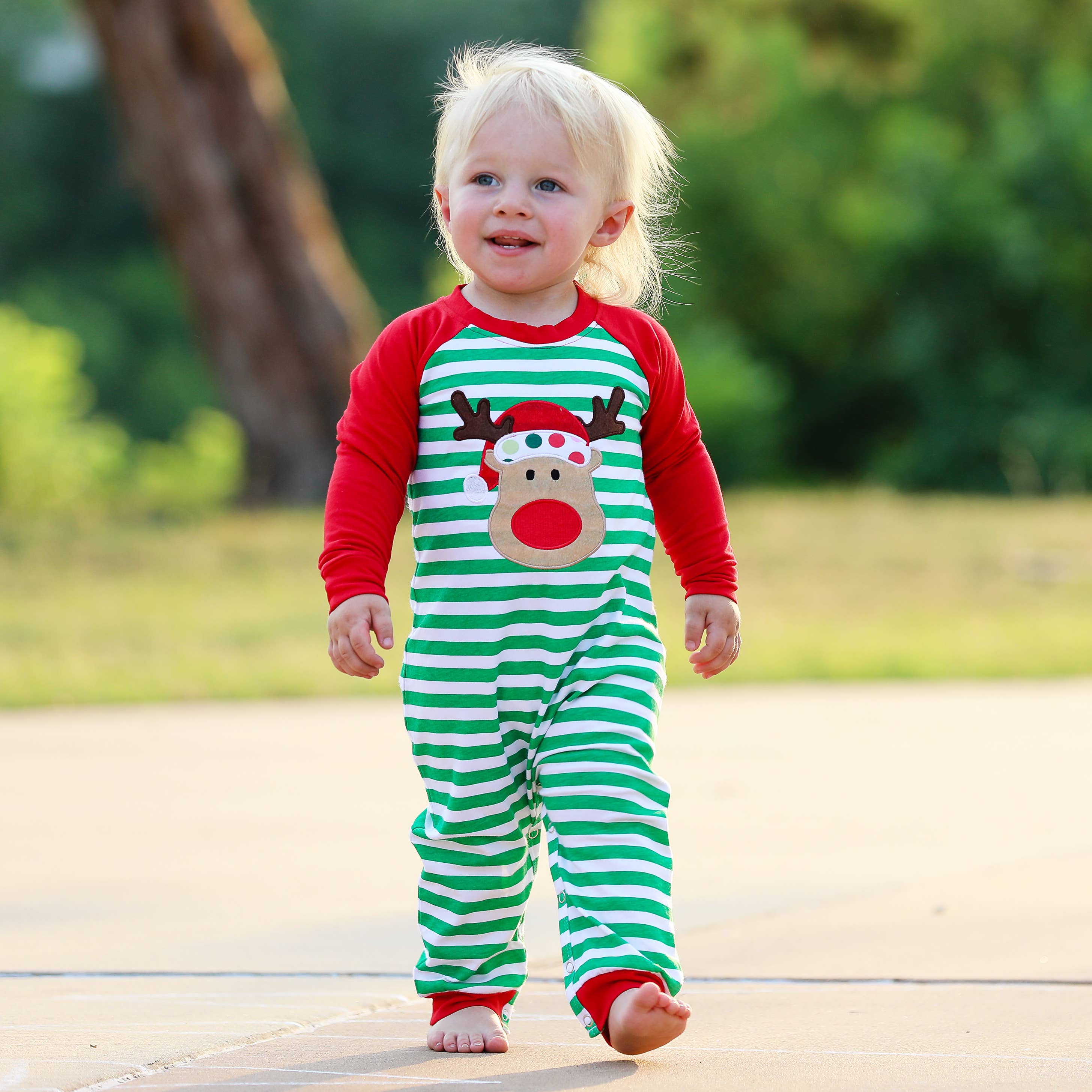 AnnLoren - Wholesale Jumpsuit - Baby - Baby Toddler Boys Rudolph Reindeer Christmas Romper Unisex2