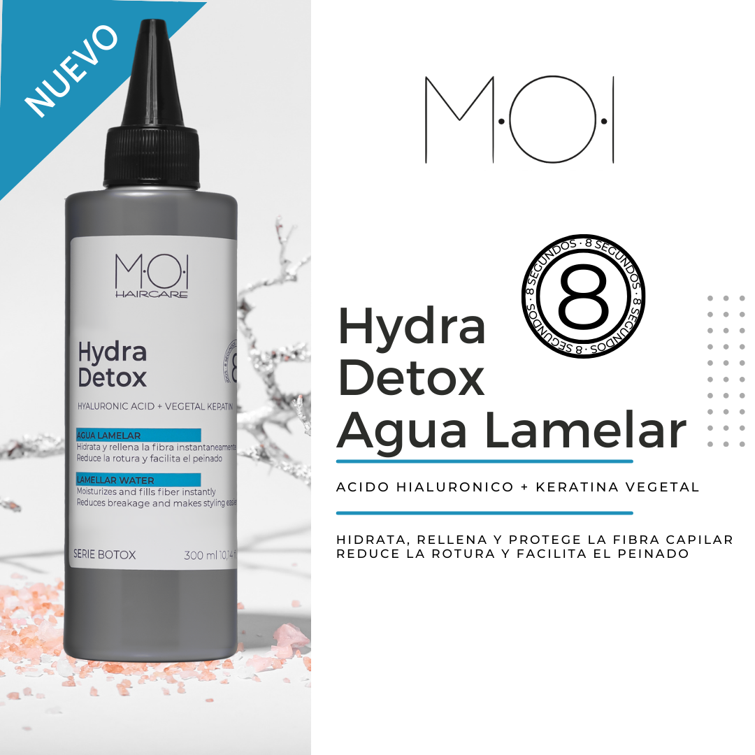 sesioMWorld - M·O·I Professional - Vendita all'ingrosso Set bagno e corpo - ACQUA LAMELLARE HYDRA DETOX Acido ialuronico+cheratina vegetale1