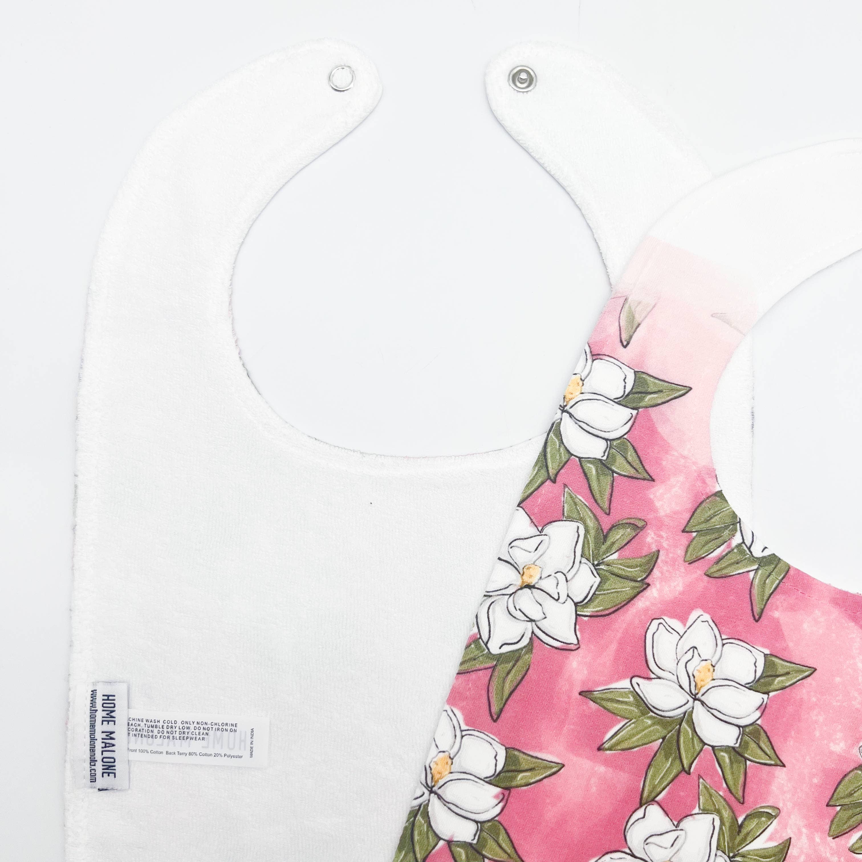 Home Malone - Wholesale Bib - Baby - Magnolia Baby Bib - Pink Floral Girl Arrival Birthday Gift3