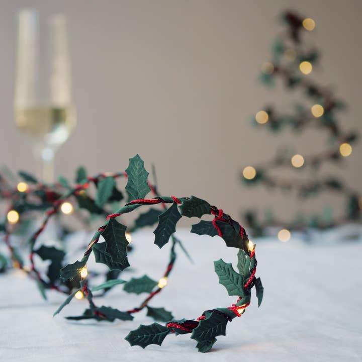Melanie Porter - Wholesale String lights - Holly Leaf Fairy Light String - Christmas Decoration2