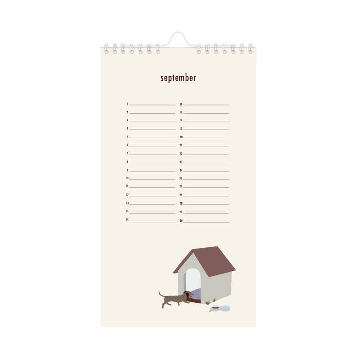 De Lange Tafel - Venta al por mayor Calendario - Calendario de cumpleaños 'Teckel'