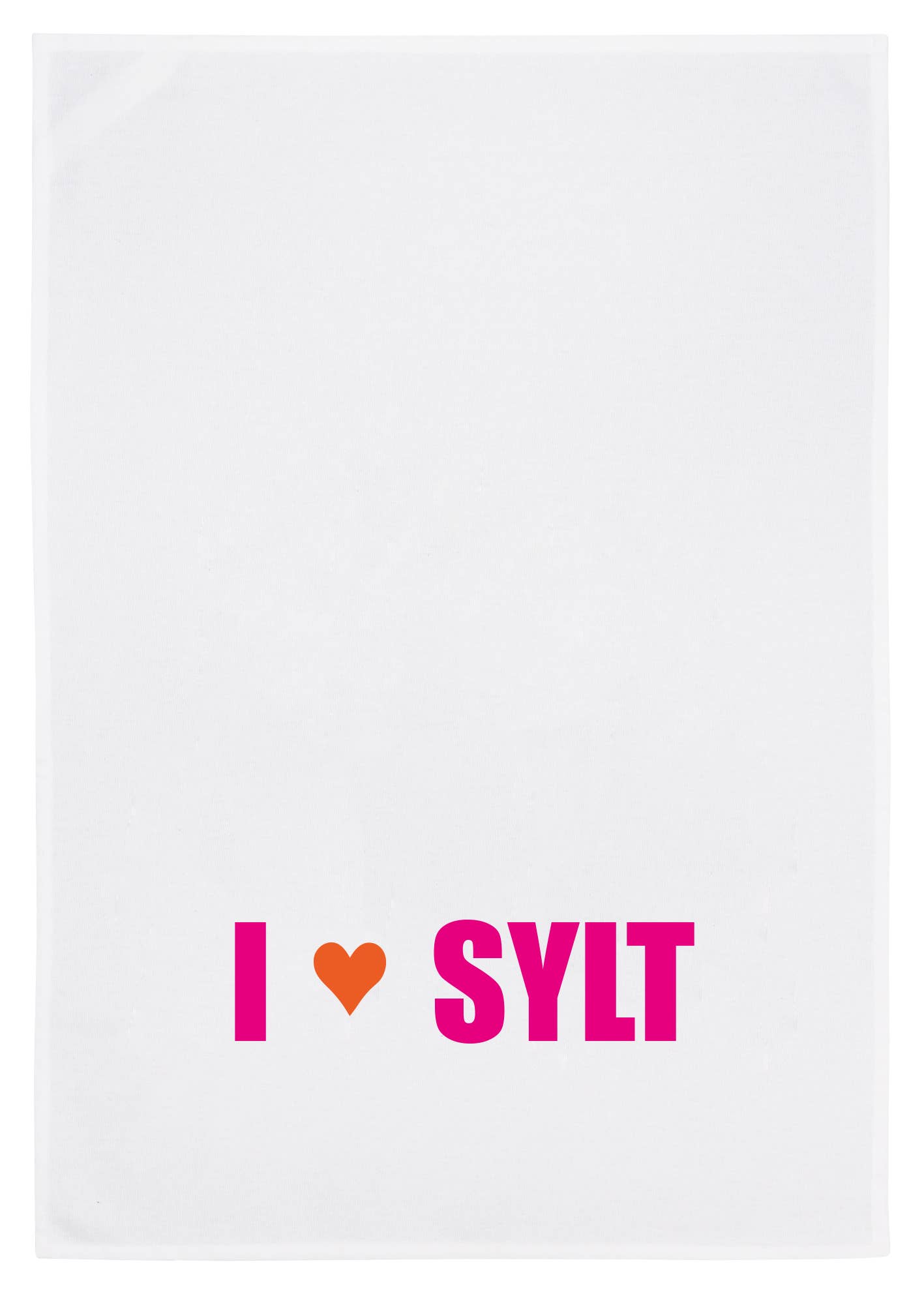 17;30 - Vendita all'ingrosso Strofinacci - Strofinaccio bianco, I love Sylt0