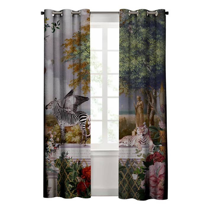 Cortina Noe de veludo 100% poliéster, par por atacado de Voglio Bene