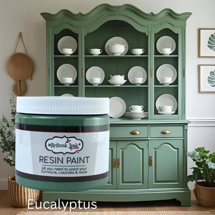 Eucalyptus Resin Infused Paint for Furniture & Cabinets for wholesale by Rethunk Junk by Laura Furniture & Cabinet Paint