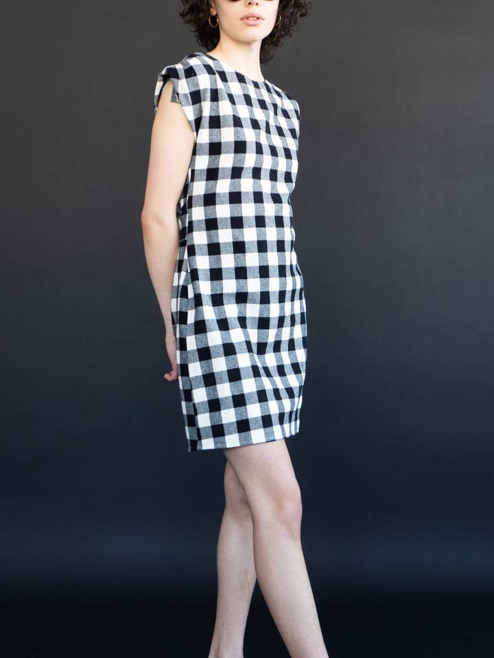 The Paige Dress in Black Gingham for wholesale by Rightful Owner