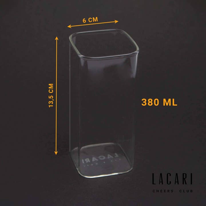 Lacari Cheers Club - Wholesale Cocktail/Liquor Glass - Square glasses — square drink glasses4
