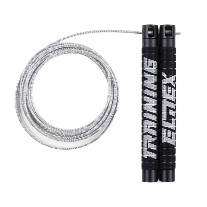 PRO Black Matte Speed Rope + Silver Rope for wholesale by Elitex Training