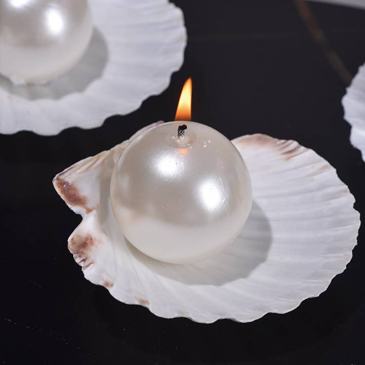 Candles Meta - Wholesale Novelty candle - Romantic Atmosphere Smokeless Pearl & Shell Scented Candle3