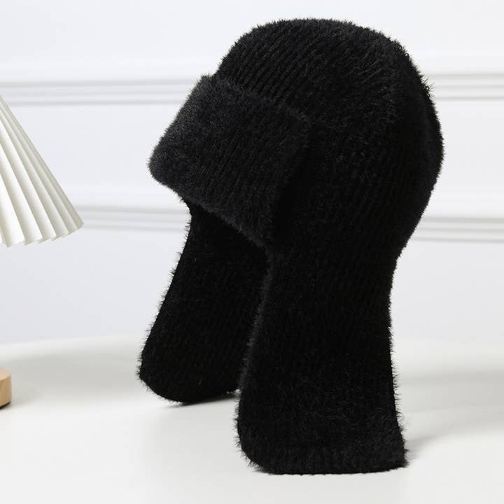 Solid Knit Trapper Hat for wholesale by Sensibling Corp.