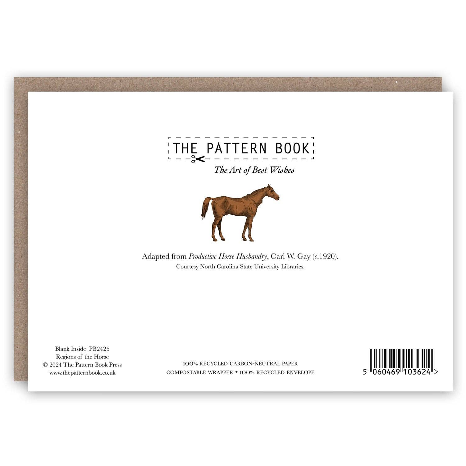 The Pattern Book - Wholesale Everyday Greeting Card - Regions of the Horse1