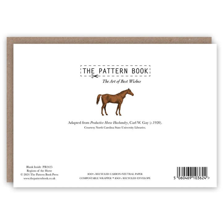 The Pattern Book – Cartão de saudação diária por atacado – Regiões do Cavalo1