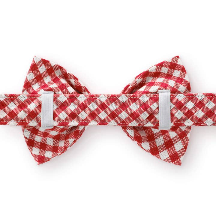 The Foggy Dog - Wholesale Pet Bow Tie - Dog - Red Gingham Dog Bow Tie