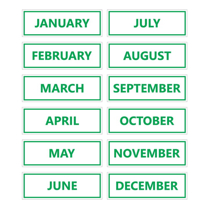 DCM Solutions - Wholesale Magnet - Calendar Month Magnets (Non-Abbreviated)9