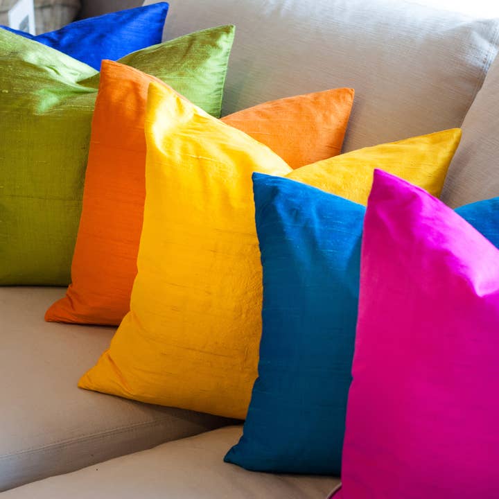 Pillow Decor – wholesale Dekorativ kudde – 20 ”x 20 ”Chartreuse grön Sankara Dupioni kasta kudde