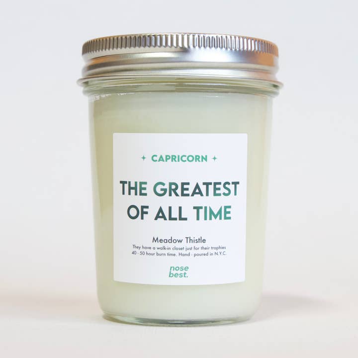 Capricorn - Meadow Thistle - Zodiac Soy Candle for wholesale by Nose Best Candles