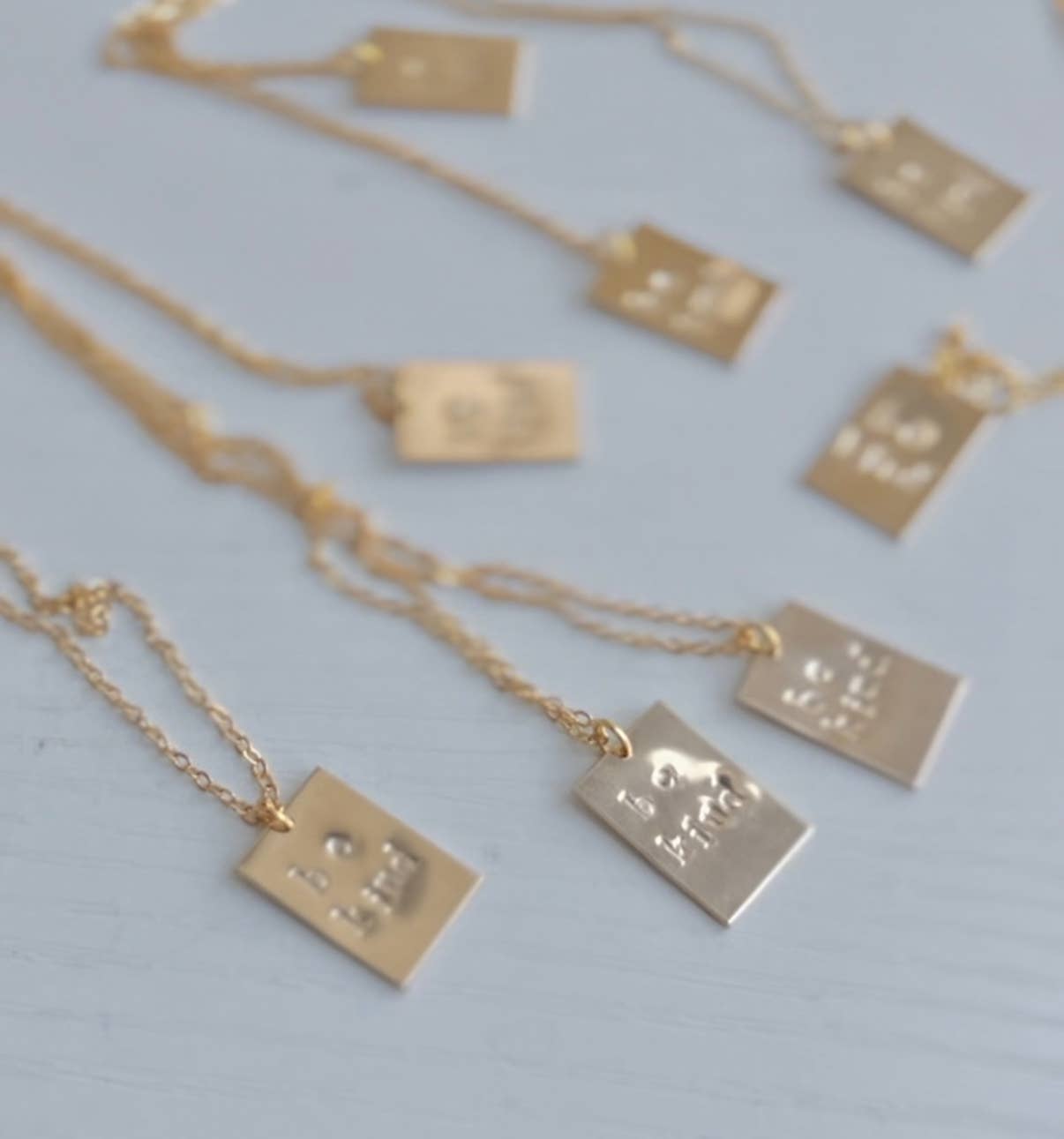 Hazelry - Wholesale Pendant/Charm Necklace - Custom Gold Filled Stamped Necklace5