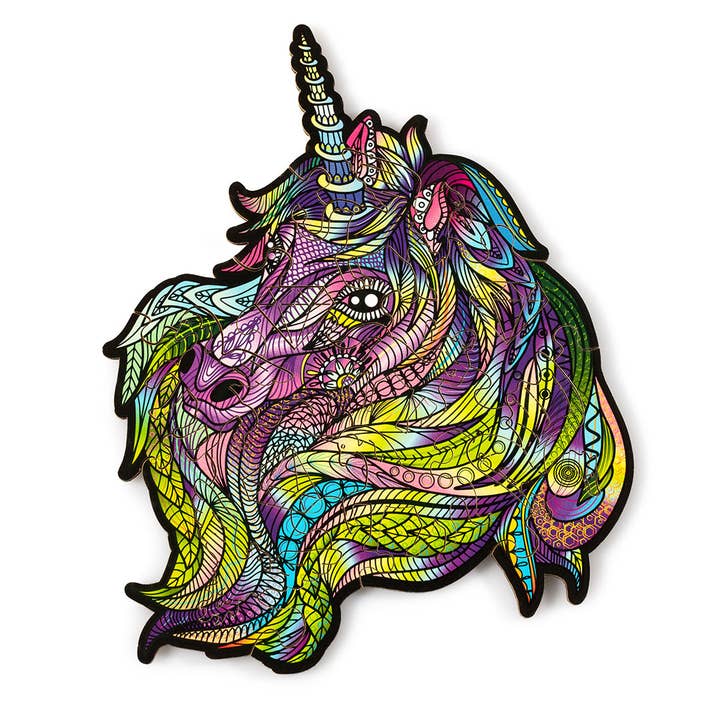 Wood Trick Purple Wind Unicorn (mini color puzzle) for wholesale by WoodTrick