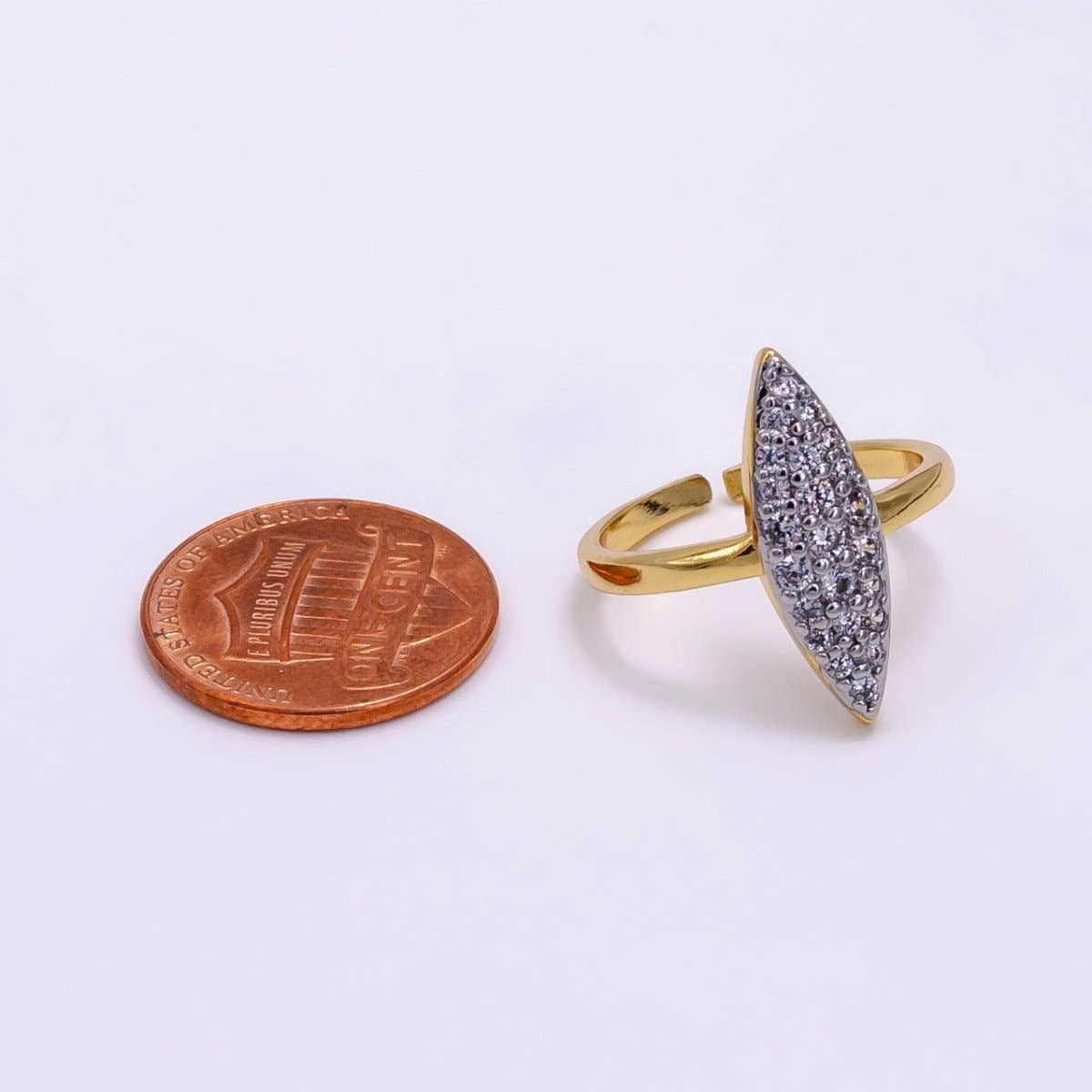 Aim Eternal - Wholesale Ring met meerdere stenen - 14K Goud Gevuld Bol Micro Bezet CZ Gemengd Metaal Ring | O13552