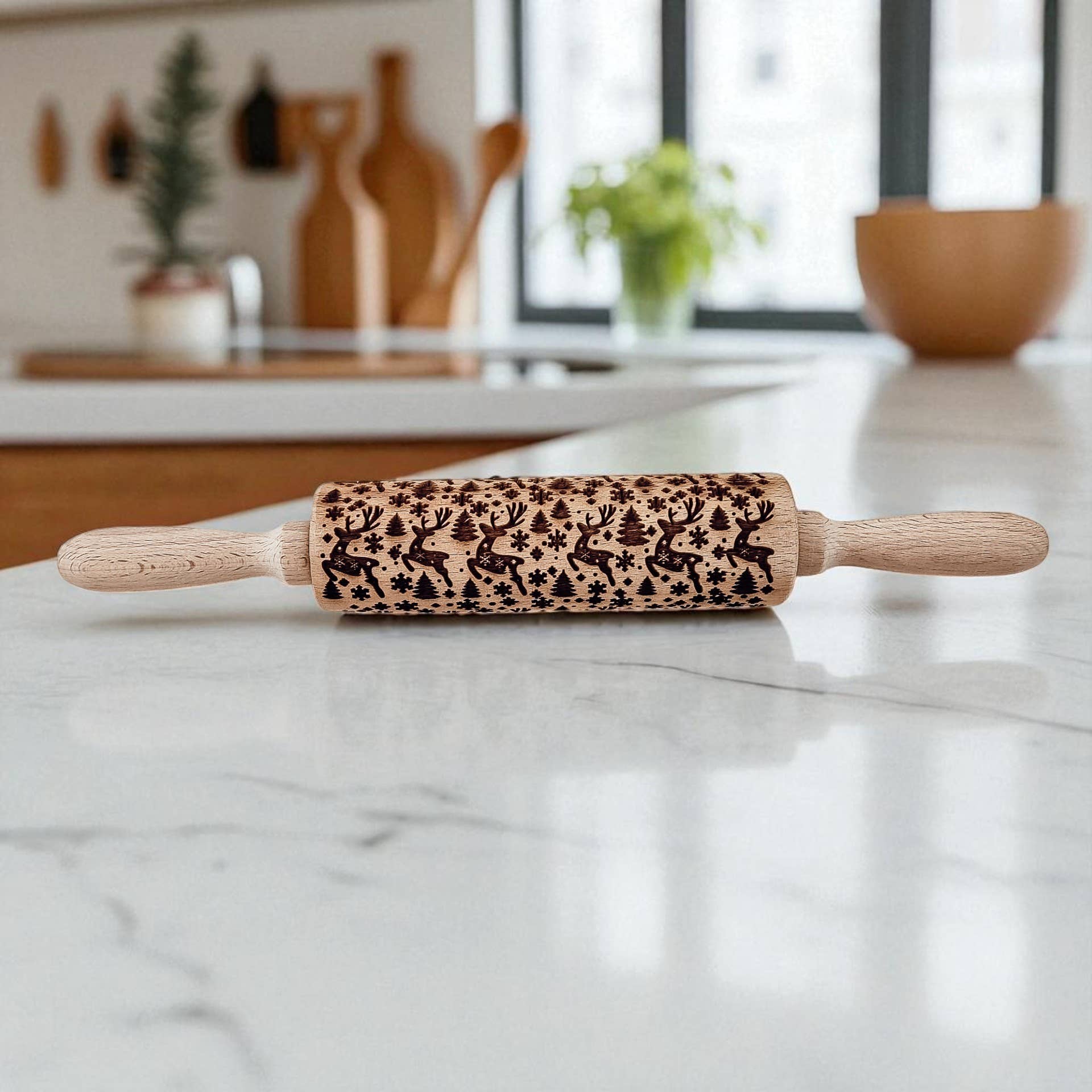 Gia Roma - Wholesale Rolling Pin - Christmas Cookie Cutter Baking Gift Set Wooden Rolling Pins 4