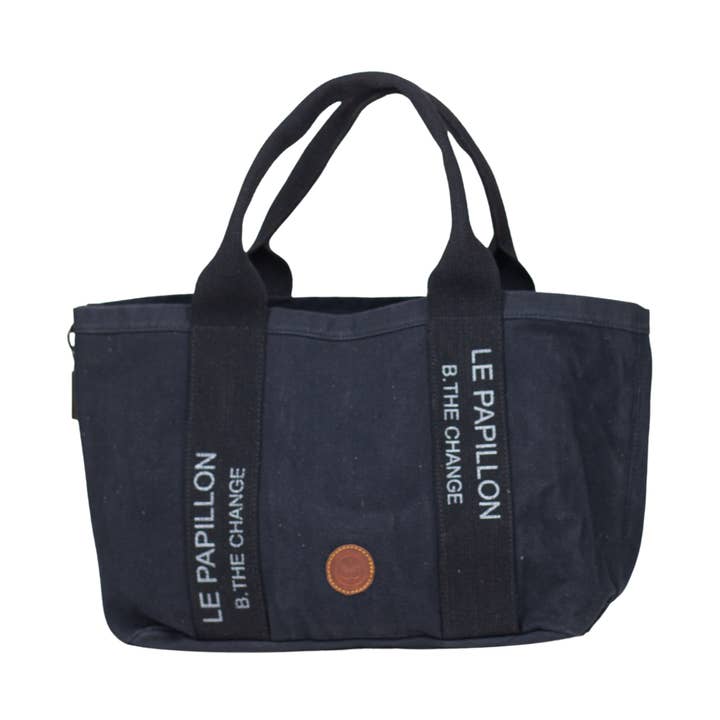 LP Short Tote Black for wholesale by Le Papillon