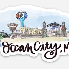Thirteenwinks - Wholesale Sticker - Ocean City, MD skyline sticker - Large 5inx2in1