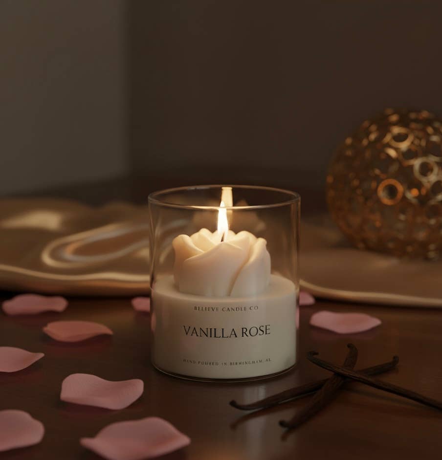 Believe Candle – wholesale Novelty candle – Vanilla Rose Candle6