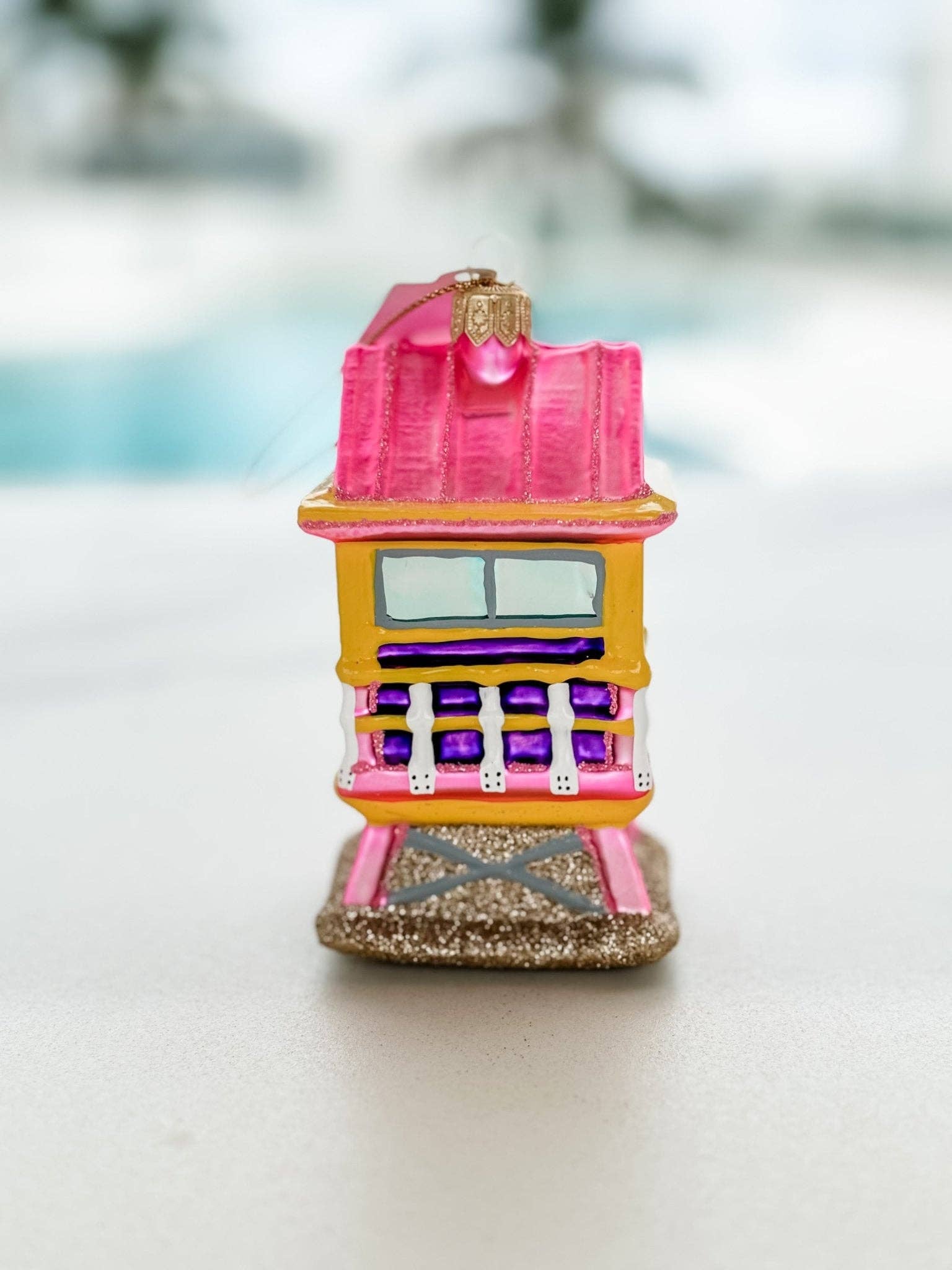DECO X MIA - Wholesale Ornament - Miami Beach Lifeguard Tower Ornament (Pink)4