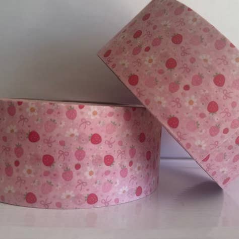 Strawberry Self Adhesive Packaging Tape for wholesale by Cutie tape