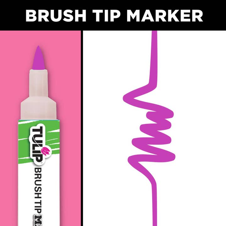 Tulip - Wholesale Marker - Tulip Brush-Tip Fabric Markers Neon 10 Pack